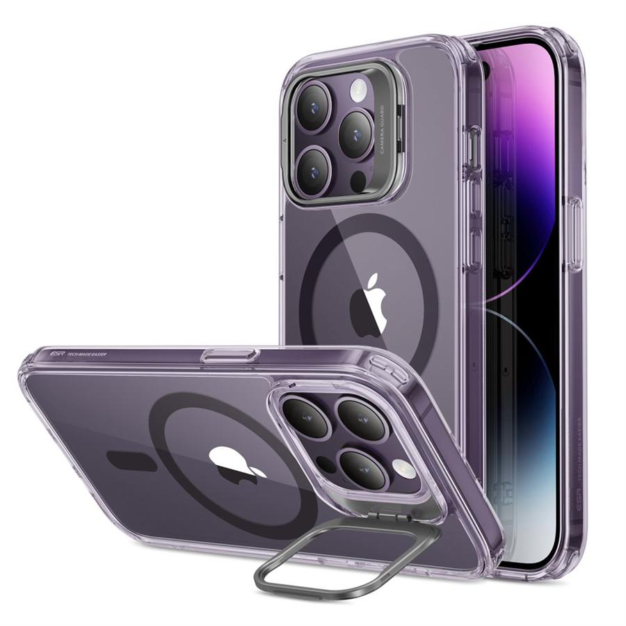 ESR Classic KickStand Halolock MagSafe Clear/Purple Kryt iPhone 14 Pro