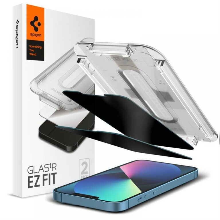 Spigen GLAS.tR EZ FIT Ochranné Sklo iPhone 14 Privacy (2 Pack)