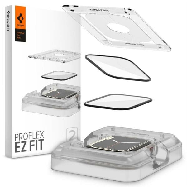 Spigen Glass Hybrid ProFlex EZ FIT Ochranné Sklo Na Apple Watch 45mm (2 Pack)