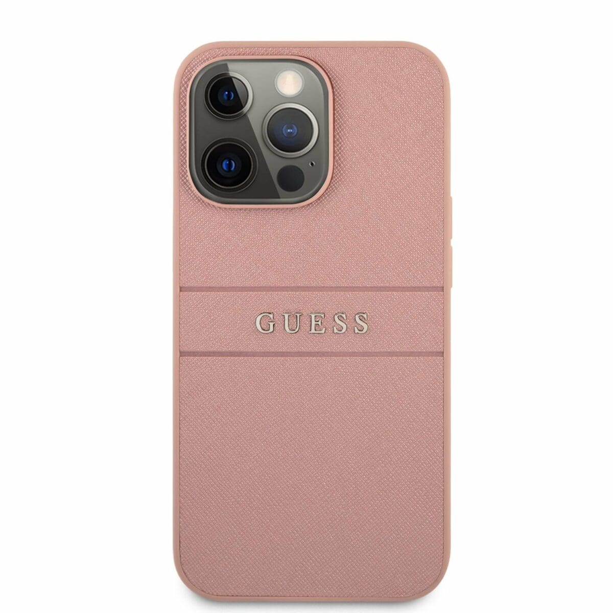 Guess PU Leather Saffiano Pink Kryt iPhone 14 Pro