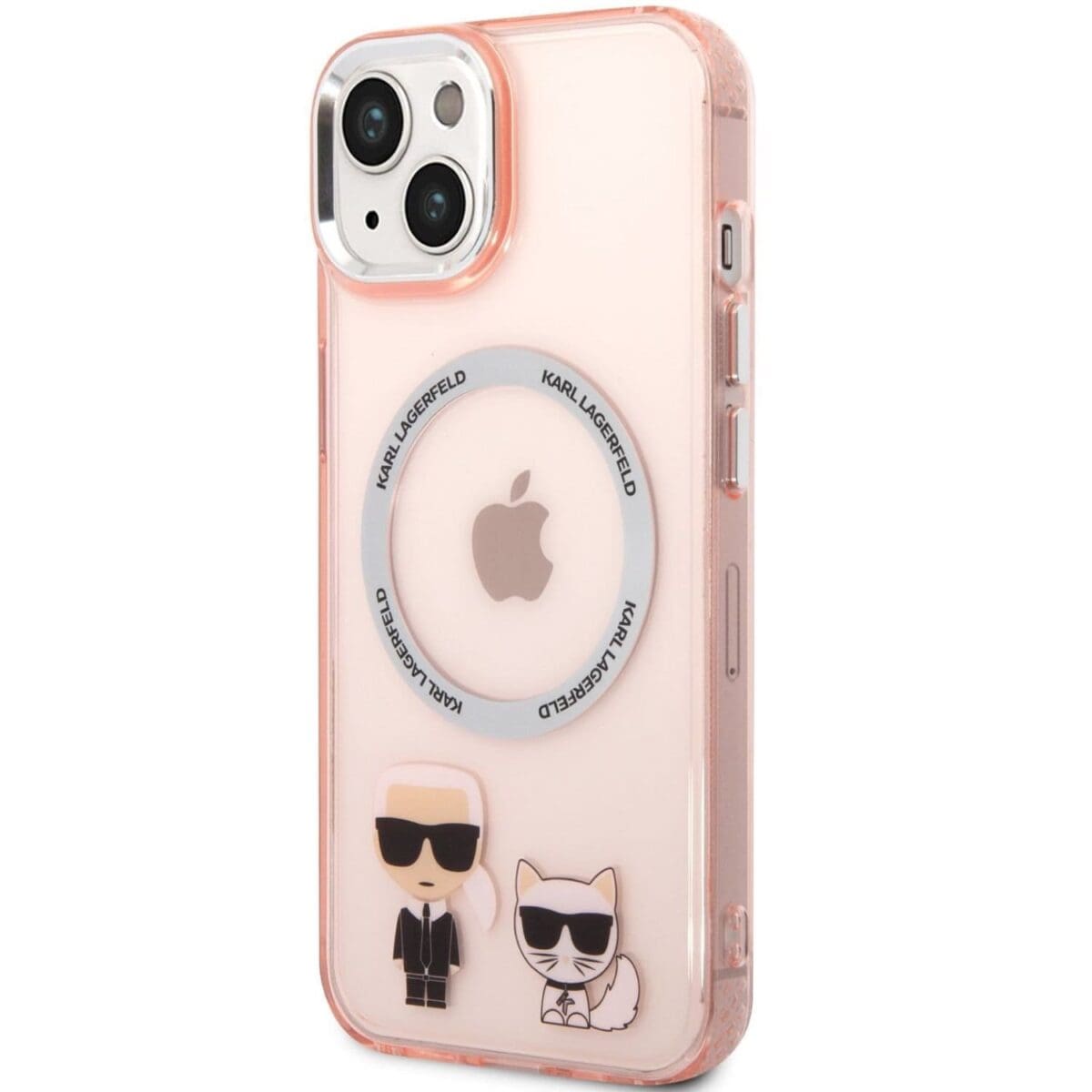 Karl Lagerfeld MagSafe Karl and Choupette Pink Kryt iPhone 14 Plus