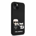 Karl Lagerfeld MagSafe Liquid Silicone Karl and Choupette Black Kryt iPhone 14