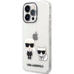 Karl Lagerfeld PC/TPU Ikonik Karl and Choupette Transparent Kryt iPhone 14 Pro