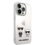 Karl Lagerfeld PC/TPU Ikonik Karl and Choupette Transparent Kryt iPhone 14 Pro
