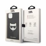 Karl Lagerfeld PU Saffiano Choupette Head Black Kryt iPhone 14