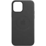 Apple Black Leather MagSafe Kryt iPhone 12/12 Pro