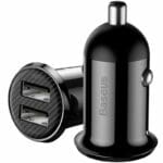 Baseus Car Charger Grain Pro Dual USB 4.8A Black