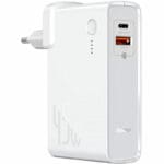 Baseus Charger Power Station GaN 2in1 QC USB, USB-C and Powerbank 10000mAh 45W White
