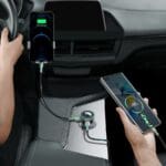Baseus Enjoy Car LED Wireless 2x USB 3,5mm Jack MP3 Nabíječka Blueoth 5.0 3.4A Black (CCLH-01)
