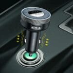 Baseus Enjoy Car LED Wireless 2x USB 3,5mm Jack MP3 Nabíječka Blueoth 5.0 3.4A Black (CCLH-01)