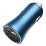 Baseus Golden Contacr Pro Nabíječka Do Auta, USB + USB-C, QC4.0+, PD, SCP, 40W (Blue)