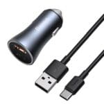 Baseus Golden Contacr Pro Nabíječka Do Auta, USB + USB-C, QC4.0+, PD, SCP, 40W (Gray)