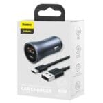 Baseus Golden Contacr Pro Nabíječka Do Auta, USB + USB-C, QC4.0+, PD, SCP, 40W (Gray)