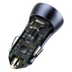 Baseus Golden Contacr Pro Quick Nabíječka Do Auta 2x USB 40 W Quick Charge SCP FCP AFC + USB - USB Type C Cable Gray (TZCCJD-A0G)