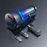 Baseus Nabíječka Do Auta USBUSB Type C 65 W 5 A SCP Quick Charge 4.0+ Power Delivery 3.0 LCD Display Gray (CCKX-C0G)