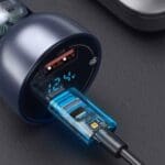 Baseus Nabíječka Do Auta USBUSB Type C 65 W 5 A SCP Quick Charge 4.0+ Power Delivery 3.0 LCD Display Gray (CCKX-C0G)