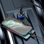 Baseus Nabíječka Do Auta USBUSB Type C 65 W 5 A SCP Quick Charge 4.0+ Power Delivery 3.0 LCD Display Gray (CCKX-C0G)