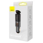 Baseus Share Gether USBUSB Type Cigarette Lighter Socket Nabíječka Do Auta 120W Quick Charge Power Delivery Gray (CCBT-C0G)