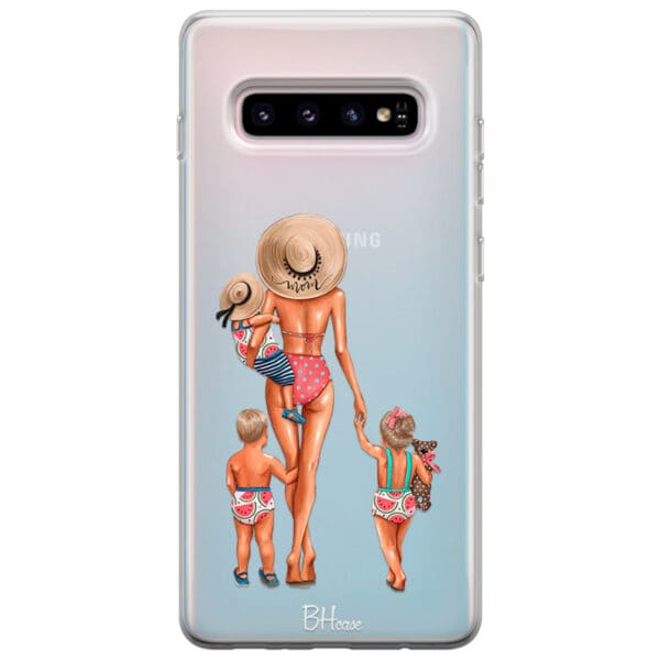 Beach Day Family Blonde Kryt Samsung S10 Plus