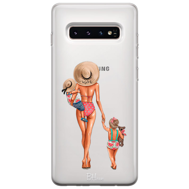 Beach Day Girl Blonde Kryt Samsung S10 Plus