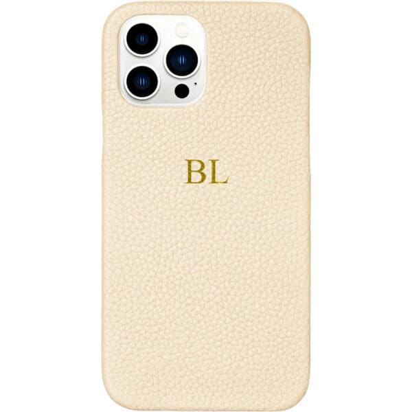 BHcase Leather Monogram Nude Kryt iPhone 14 Pro