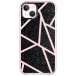 Black Glitter Pink Kryt iPhone 13 Mini