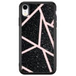 Black Glitter Pink Kryt iPhone XR