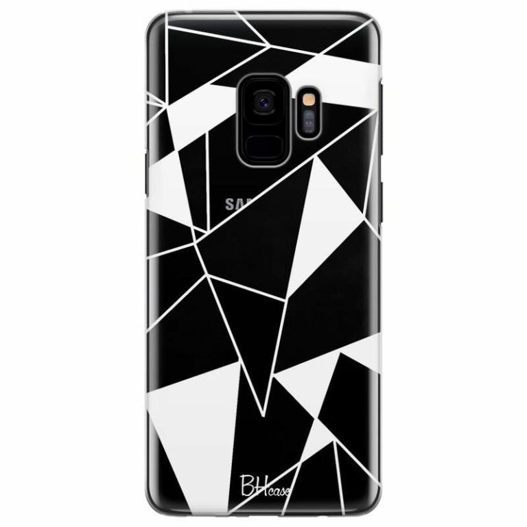 Black White Geometric Kryt Samsung S9
