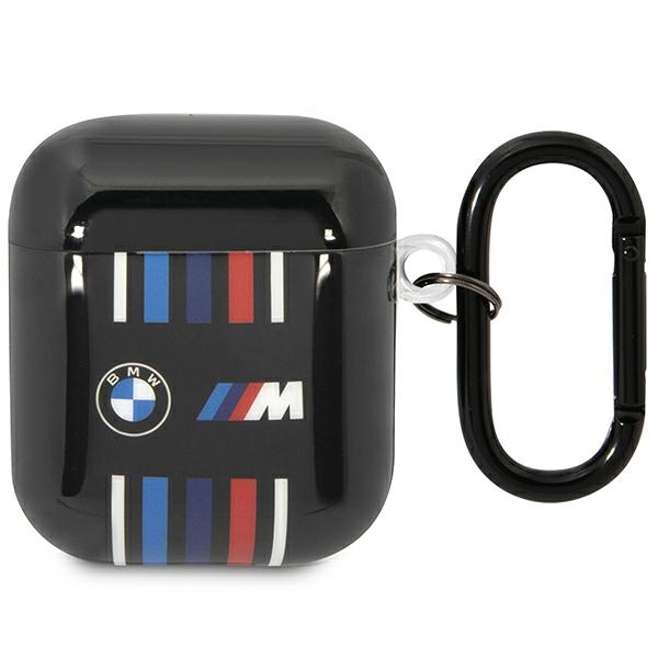 BMW BMA222SWTK Black Multiple ColoRed Lines Kryt AirPods 1/2