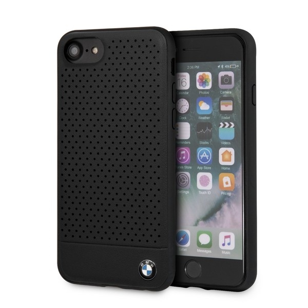 BMW BMHCI8PEBOBK Black Signature Perforated Kryt iPhone 8/7/SE 2020/SE 2022