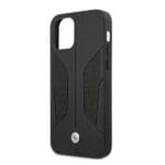 BMW BMHCP12LRSCSK Apple Black Hardcase Leather Perforate Sides Kryt iPhone 12 Pro Max