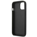 BMW BMHCP14MSLLBK Black Leather Stamp Kryt iPhone 14 Plus