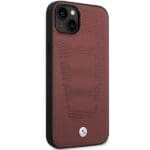 BMW BMHCP14S22RPSR Burgundy Leather Seats Pattern Kryt iPhone 14
