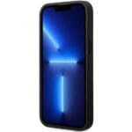 BMW BMHCP14X22RBDK Black Leather Blue Dots Kryt iPhone 14 Pro Max