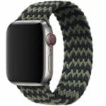 Braided Řemínek Apple Watch SE/11/10/9/8/7/6/5/4/3 (42/41/40/38mm) Black Green