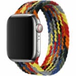 Braided Řemínek Apple Watch SE/11/10/9/8/7/6/5/4/3 (42/41/40/38mm) Rainbow Black