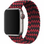 Braided Řemínek Apple Watch SE/11/10/9/8/7/6/5/4/3 (42/41/40/38mm) Red Black Lines
