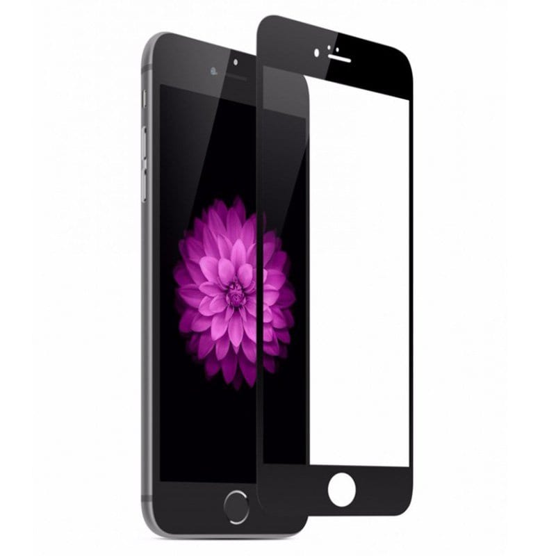 Plné 3D Tvrzené Ochranné Sklo Černé iPhone 6/6S
