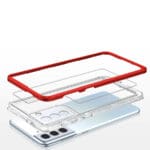 Clear 3in1 Frame Gel Red Kryt Samsung Galaxy S22
