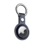 Dux Ducis AirTag Case Key Ring for Apple AirTag Locator Leather Blue