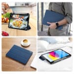 Dux Ducis Domo Case for iPad 10.9 2022 (10 gen.) Cover with Space for Apple Pencil Stylus Smart Cover Stand Blue