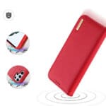 Dux Ducis Hivo Leather Flip Genuine Leather Wallet Cards And Documents Red Kryt Samsung Galaxy S22 Ultra