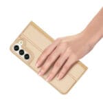 Dux Ducis Skin Pro Holster Flip Gold Kryt Samsung Galaxy S22