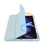 Dux Ducis Toby ArmoRed Flip Smart Case for iPad Air 2020/2022 with Apple Pencil Holder Blue