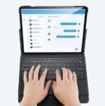 Dux Ducis Touchpad Keyboard Case Wireless Bluetooth Keyboard iPad Pro 12.9" 2018/2020/2021 Black