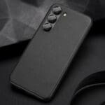 Dux Duxis Grit Elegant Artificial Leather MagSafe Black Kryt Samsung Galaxy S23