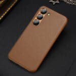 Dux Duxis Grit Elegant Artificial Leather MagSafe Brown Kryt Samsung Galaxy S23