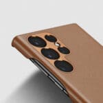 Dux Duxis Grit Elegant Artificial Leather MagSafe Brown Kryt Samsung Galaxy S23 Ultra