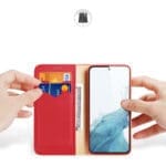 Dux Duxis Hivo Flip Wallet Stand RFID Blocking Red Kryt Samsung Galaxy S23 Plus