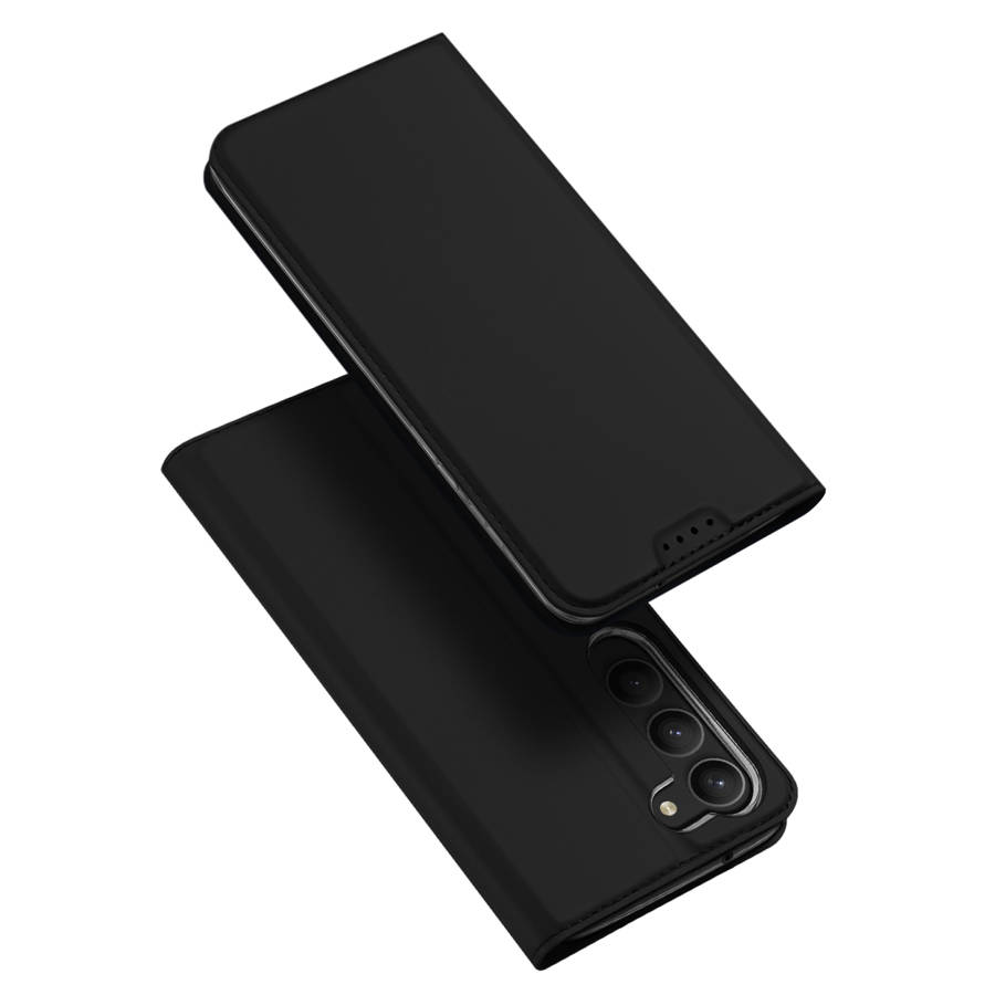 Dux Duxis Skin Pro Flip Card Wallet Stand Black Kryt Samsung Galaxy S23 Plus